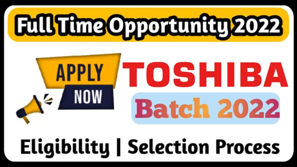 Toshiba Software Hiring for Trainee Engineer