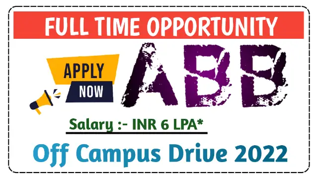 ABB Recruitment Drive 2022
