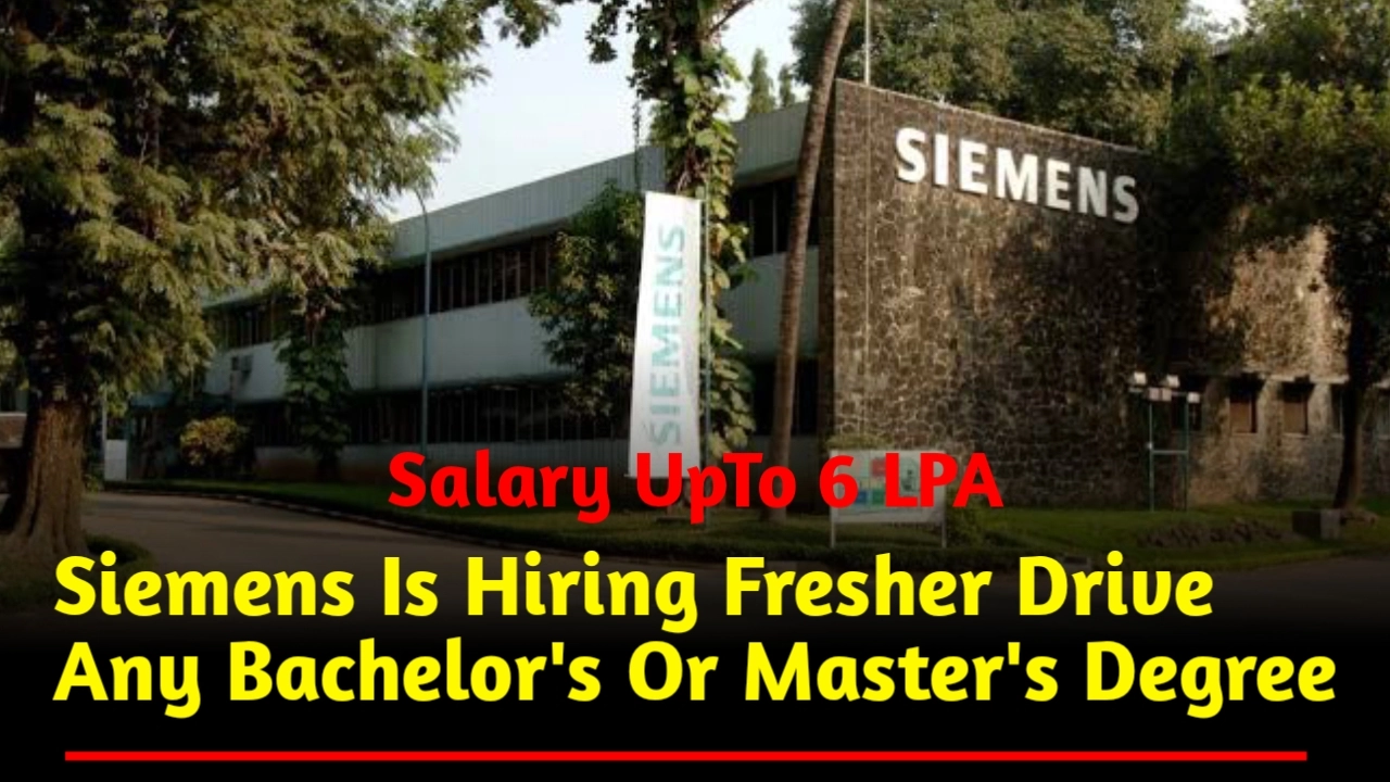 Siemens Service Engineer Recruitment 2024